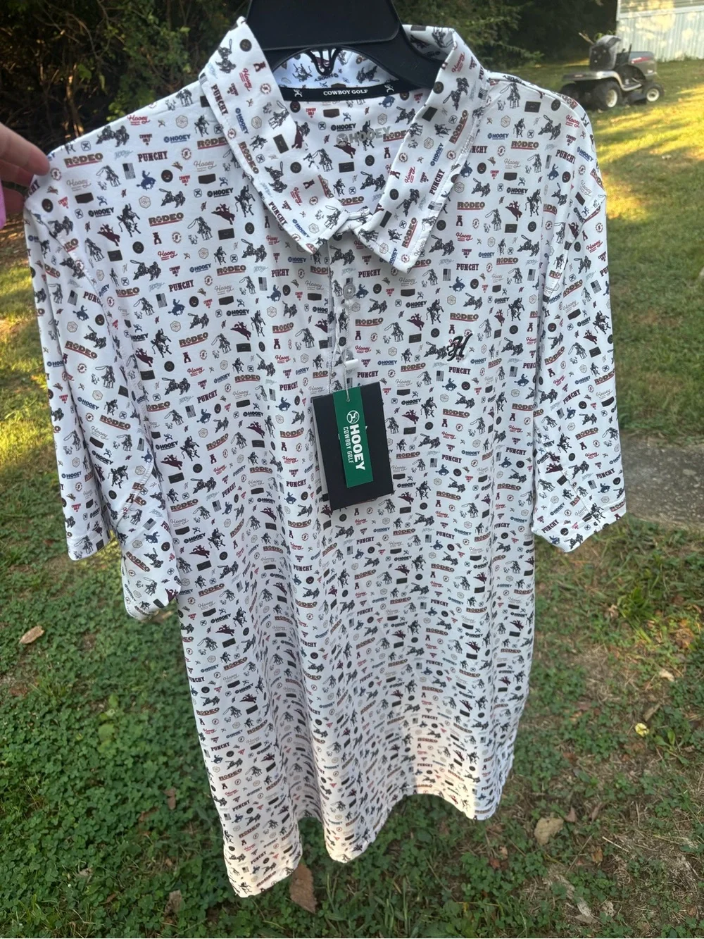 Hooey “The Weekender” Cowboy Golf Polo in Western Print